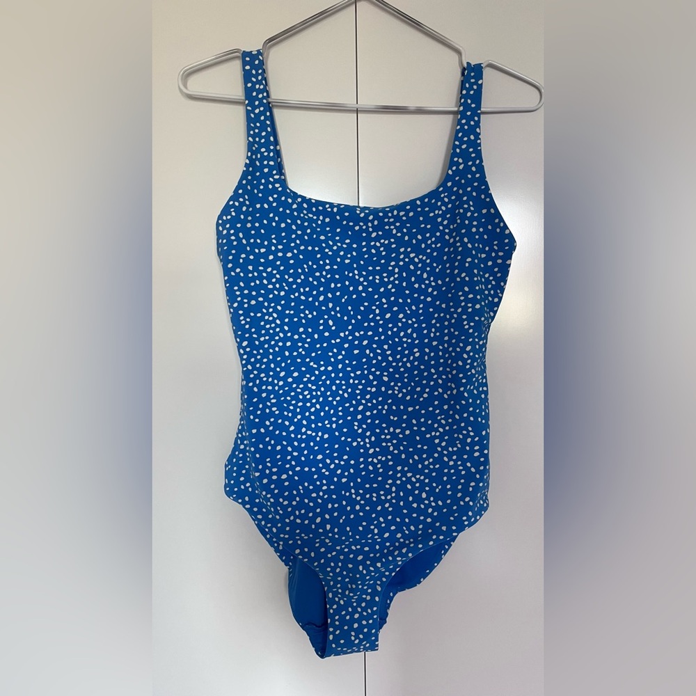 & Other Stories Blue and White One Piece Swimsuit